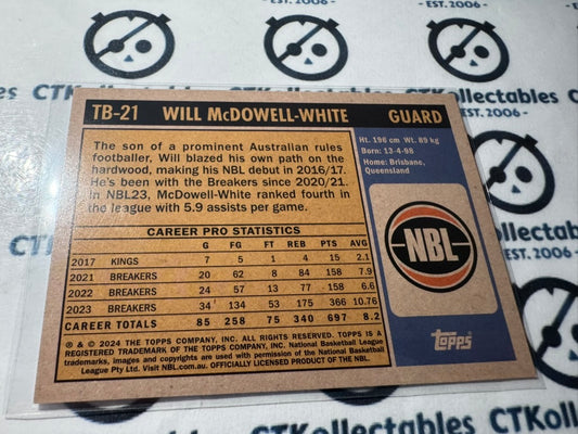 2023-24 Topps NBL Will McDowell-White Retro 1971 Topps OPAL #TB-21 Breakers
