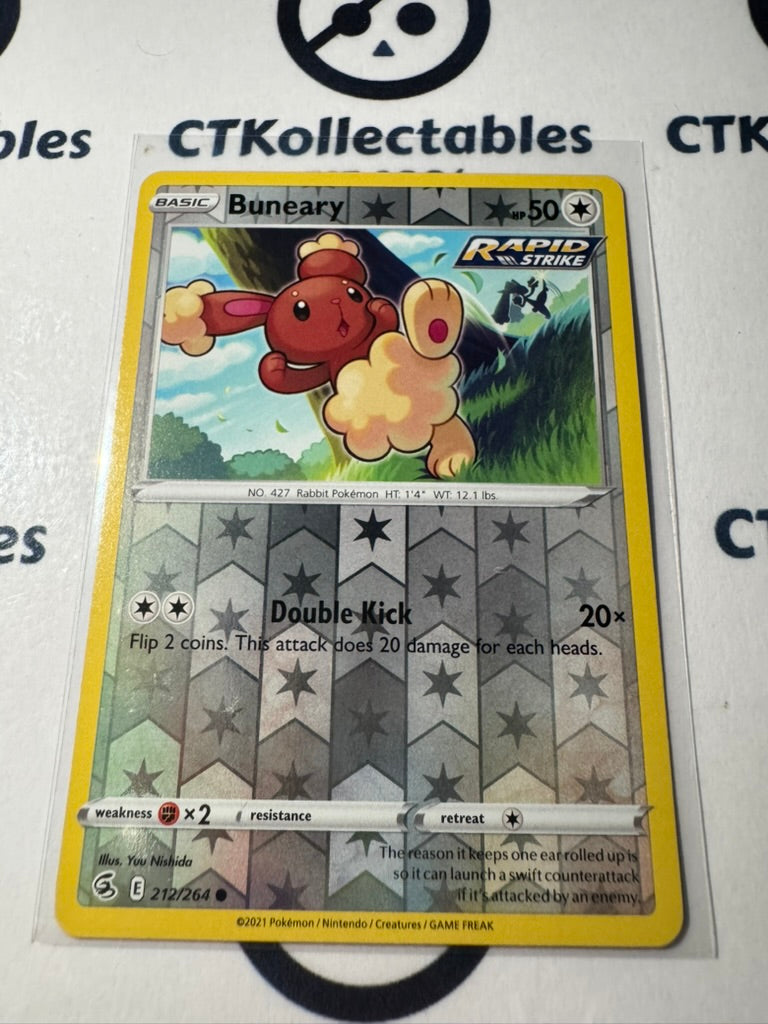 Buneary Reverse Holo #212/264 Sword & Shield Fusion Strike Pokemon