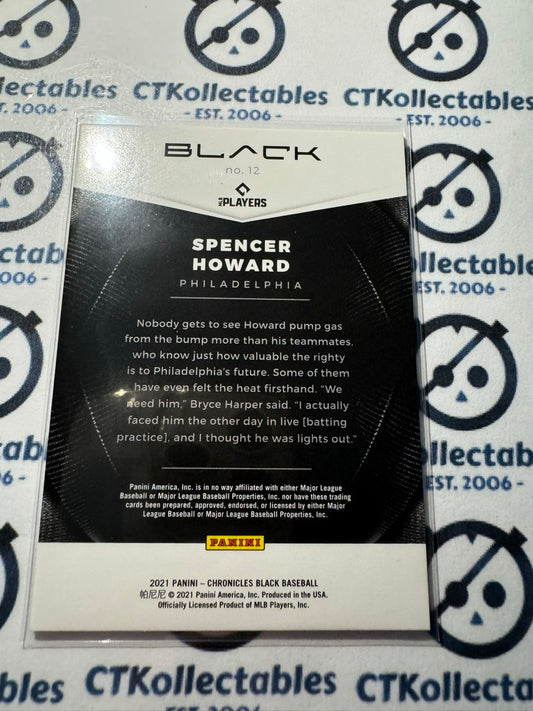 2021 Chronicles MLB Baseball Black Spencer Howard #12 Philadelphia