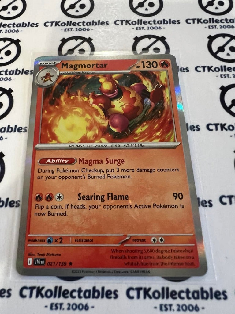 Magmortar Holo Rare #021/159 Journey Together Pokemon Card TCG