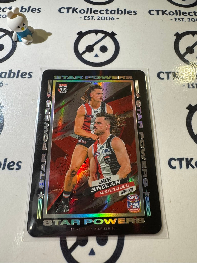 2024 AFL Teamcoach Jack Sinclair Team Star Powers SP-72 Saints