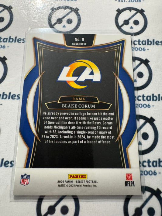 2024 NFL Select #9 Blake Corum Los Angeles Rams Rookie Concourse RC