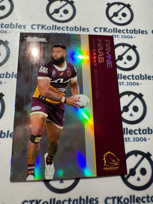 2025 NRL Traders Silver Parallel PS 004 PAYNE HAAS BRONCOS