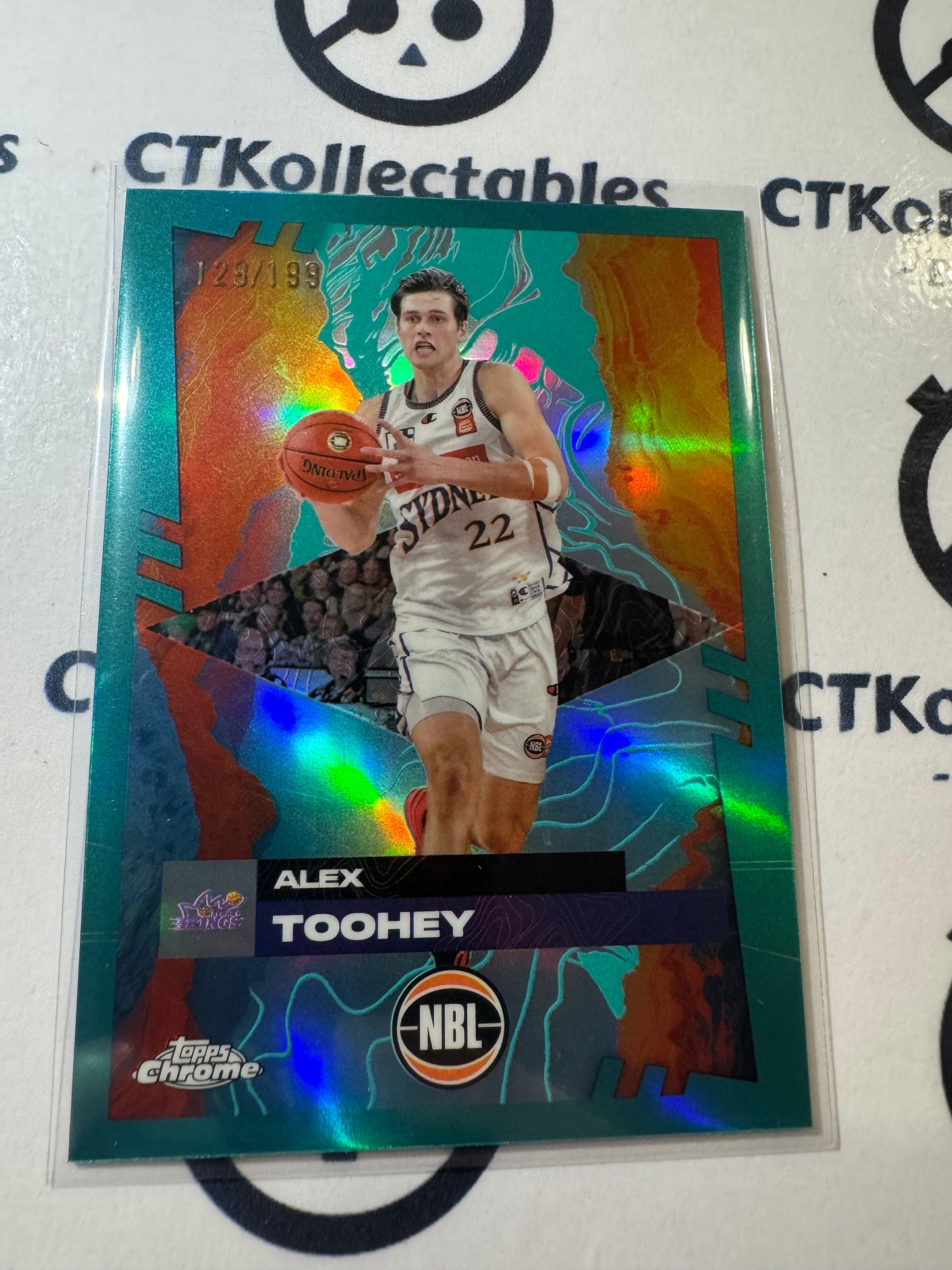 2024-25 Topps NBL Chrome ALEX TOOHEY Aqua Refractor #129/199 RC Kings