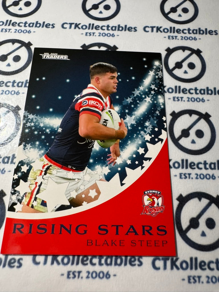 2025 NRL Traders Rising Stars RS 44 / 51 ROOSTERS BLAKE STEEP