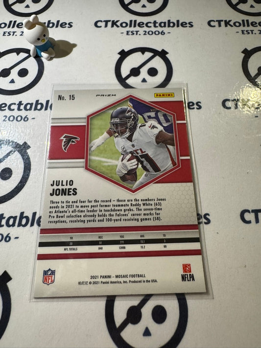 2021 PANINI NFL MOSAIC JULIO JONES GREEN MOSAIC PRIZM #15 FALCONS