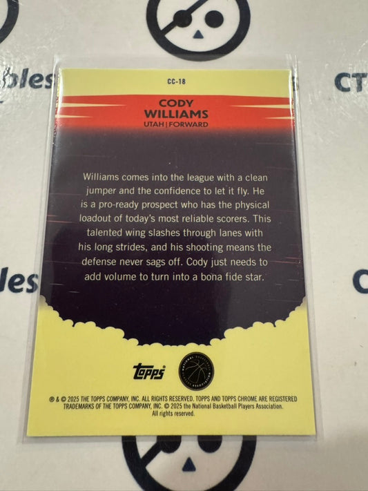 2024/25 Topps NBA Chrome Cody Williams Countdown Complete Pink Refractor #CC-18