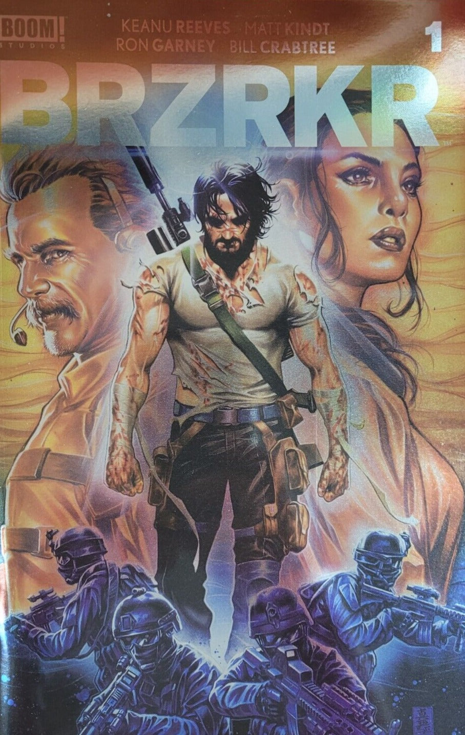 BRZRKR (BERZERKER) # 1 FOIL VARIANT D MARK BROOKS BOOM STUDIOS COMIC BOOK 2023