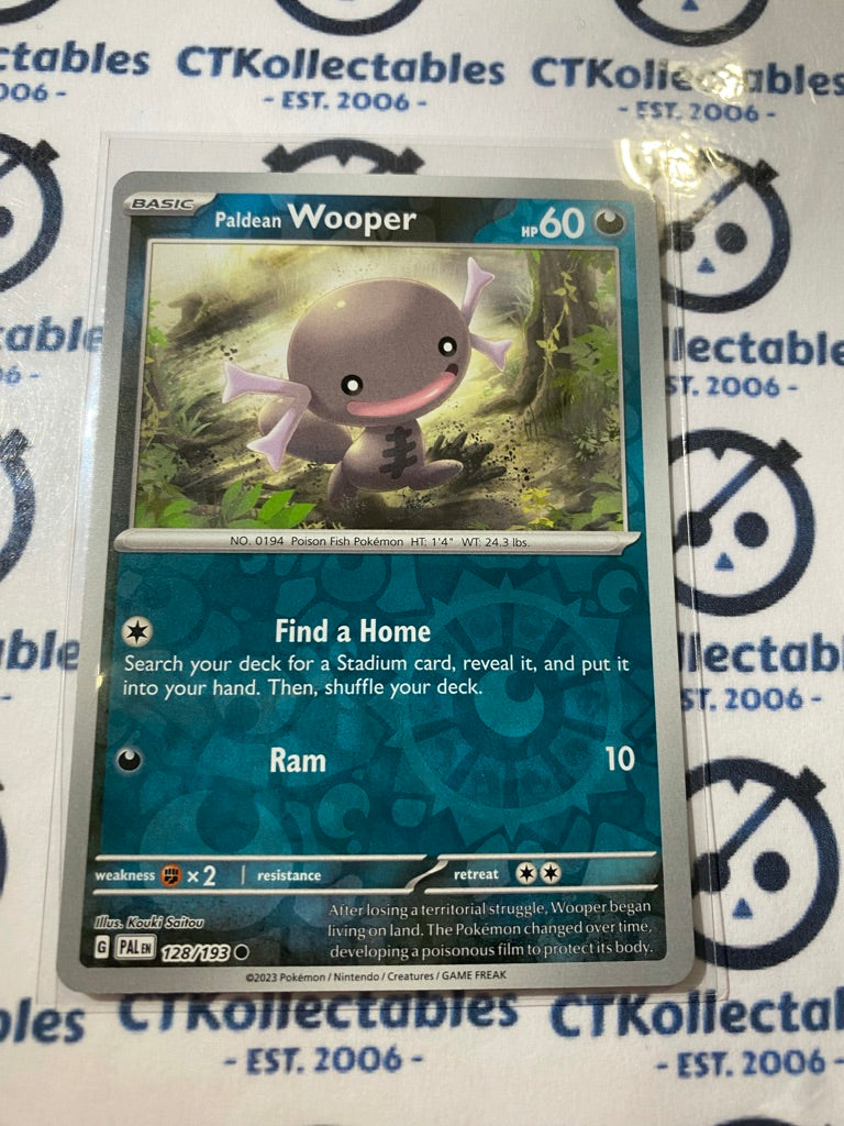 Paldean Wooper Reverse Holo #128/193 2023 Paldea Evolved Pokemon Card