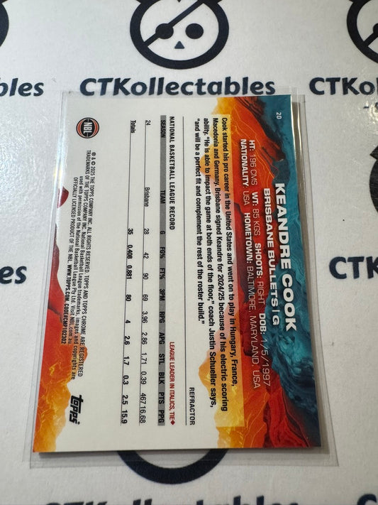 2024-25 Topps NBL Chrome KEANDRE COOK Refractor #20