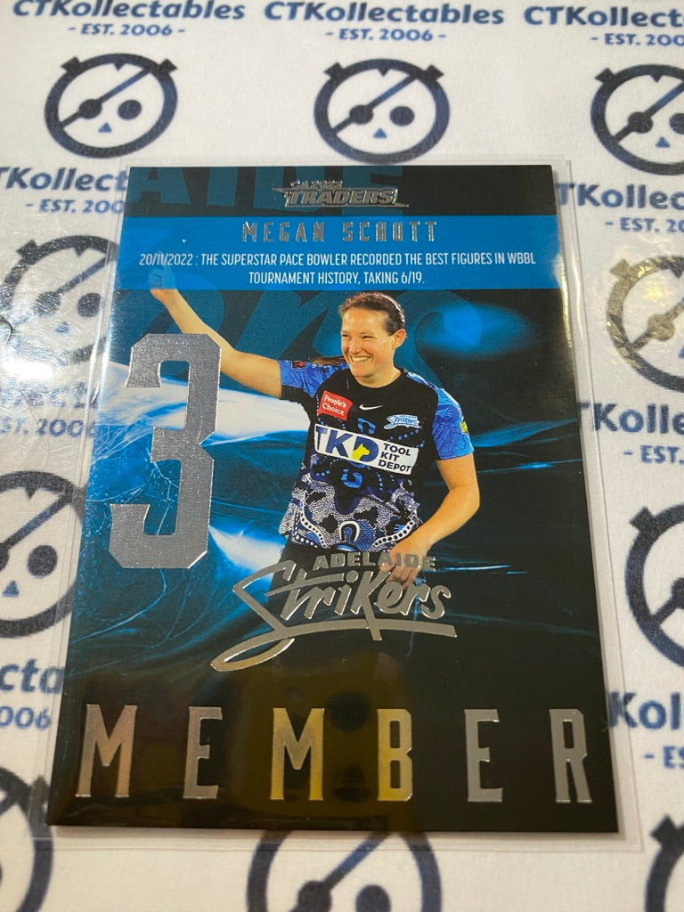2023/24 TLA Cricket Luxe Traders Season To Remember Megan Schutt #STR 03/24