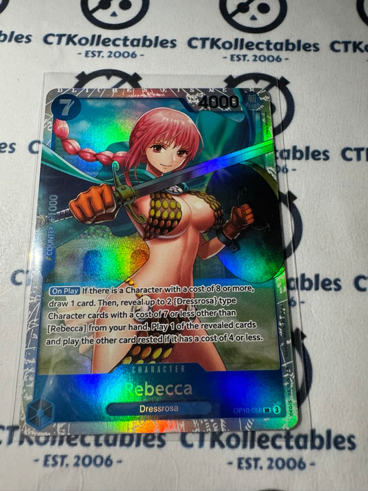One Piece TCG Rebecca Super Rare Card OP10-058 SR Royal Blood NM/M