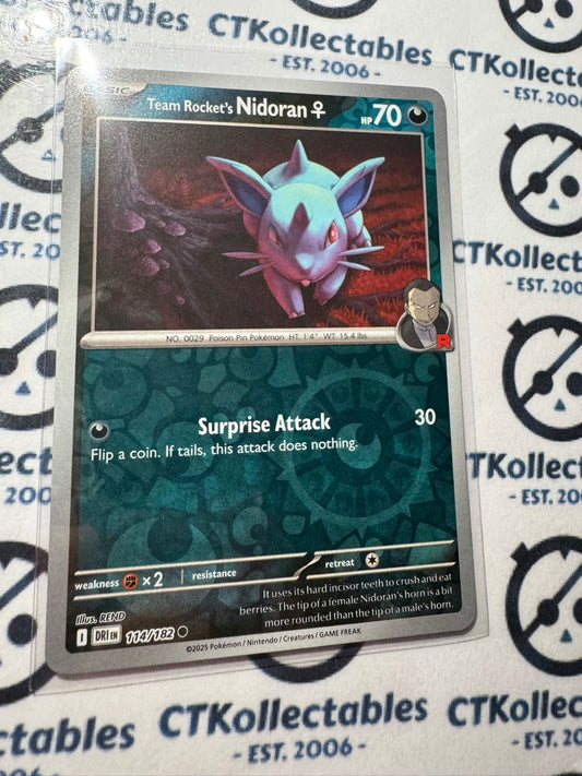 Tem Rocket's Nidoran Scarlet & Violet Destined Rivals #114/182 Reverse Holo