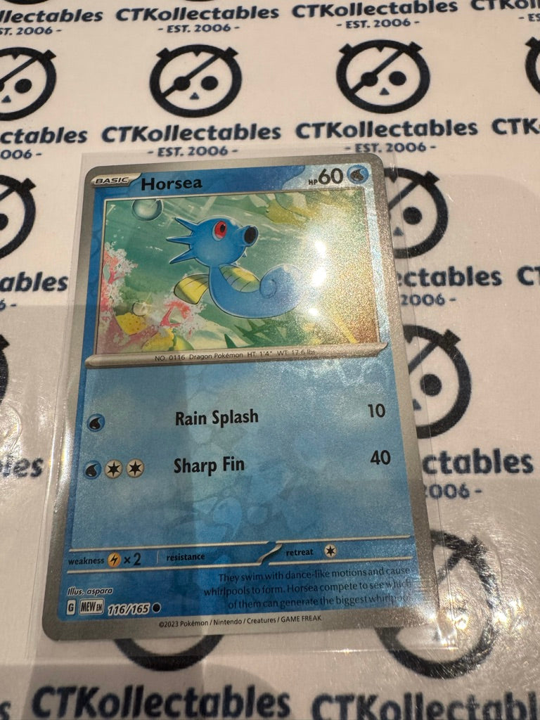 Horsea Reverse Holo #116/165 Scarlet & Violet 151 Pokemon Card