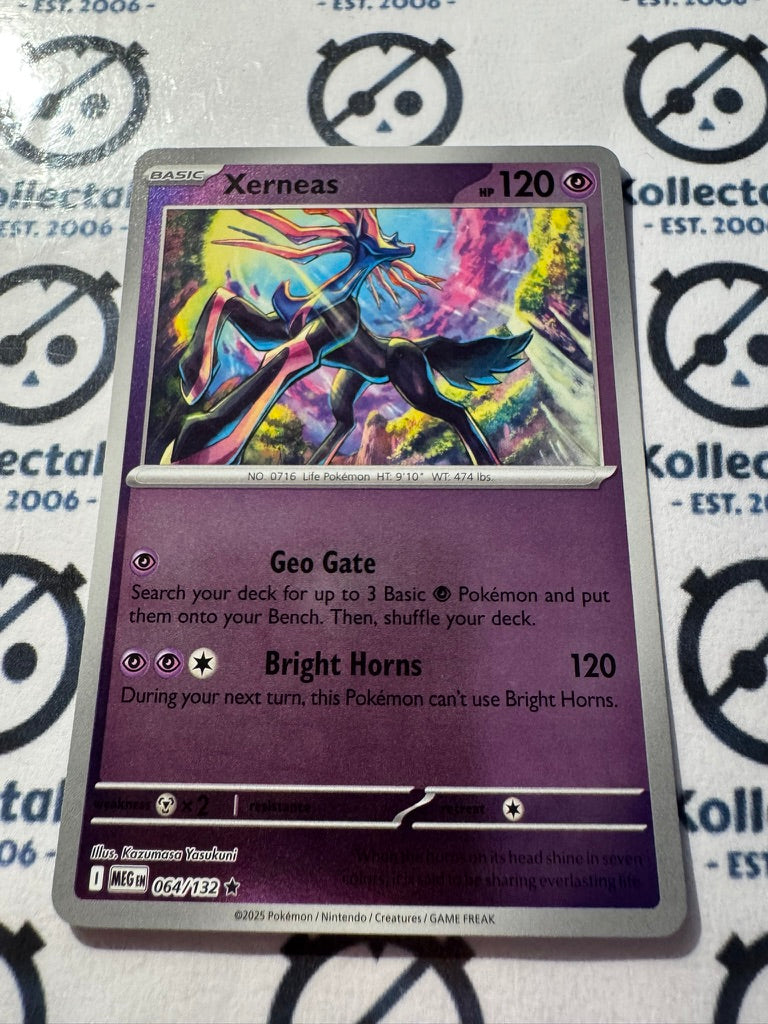 Xerneas Reverse Holo #064/132 Mega Evolution Pokemon