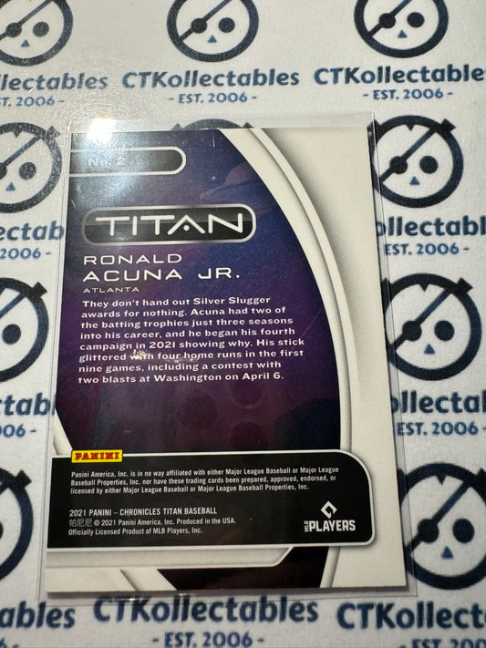 2021 Chronicles MLB Baseball Titan Ronald Acuna Jr. #2 Atlanta