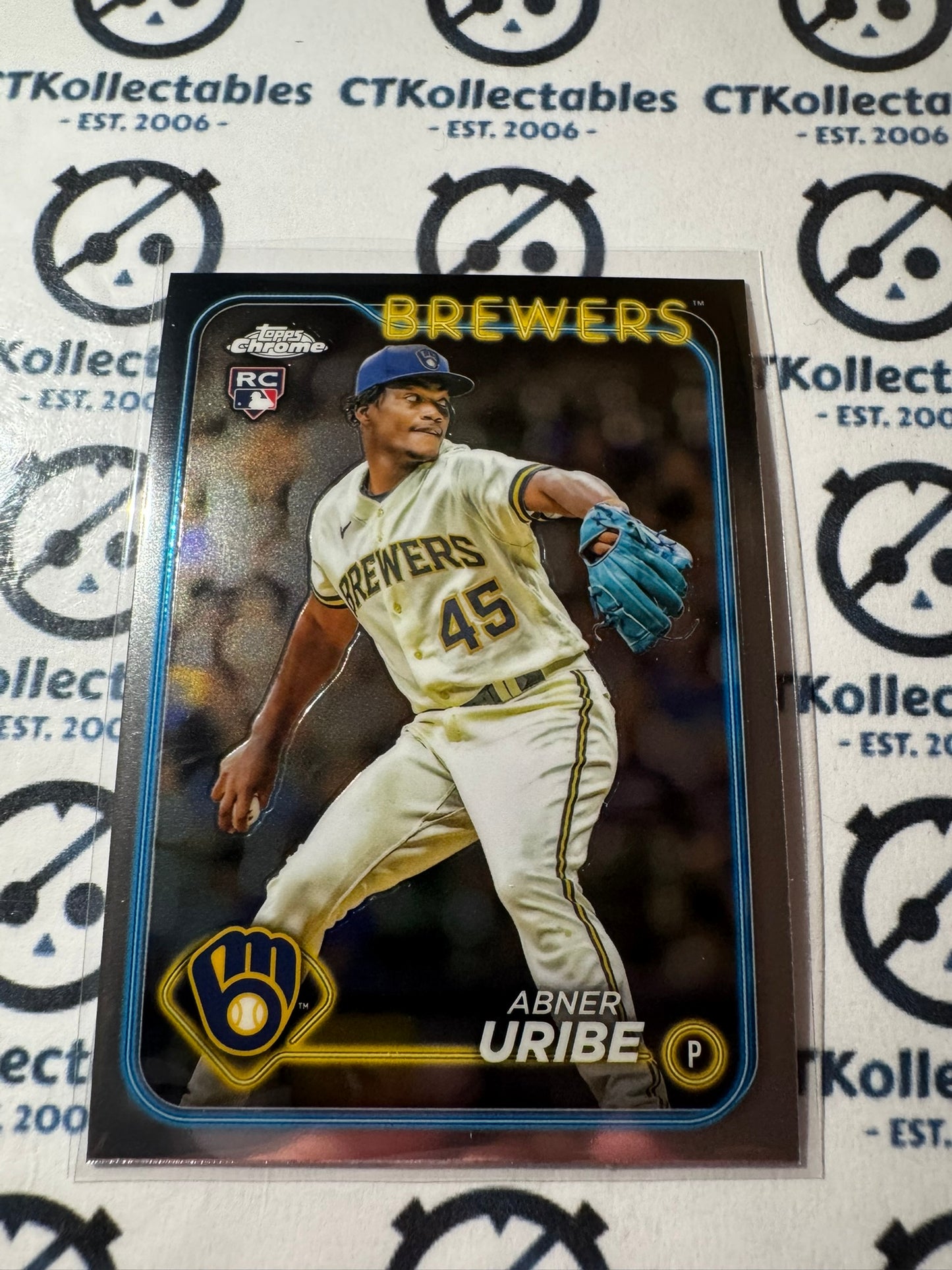 2024 Topps Chrome Baseball Abner Uribe rookie card RC #276 Brewers