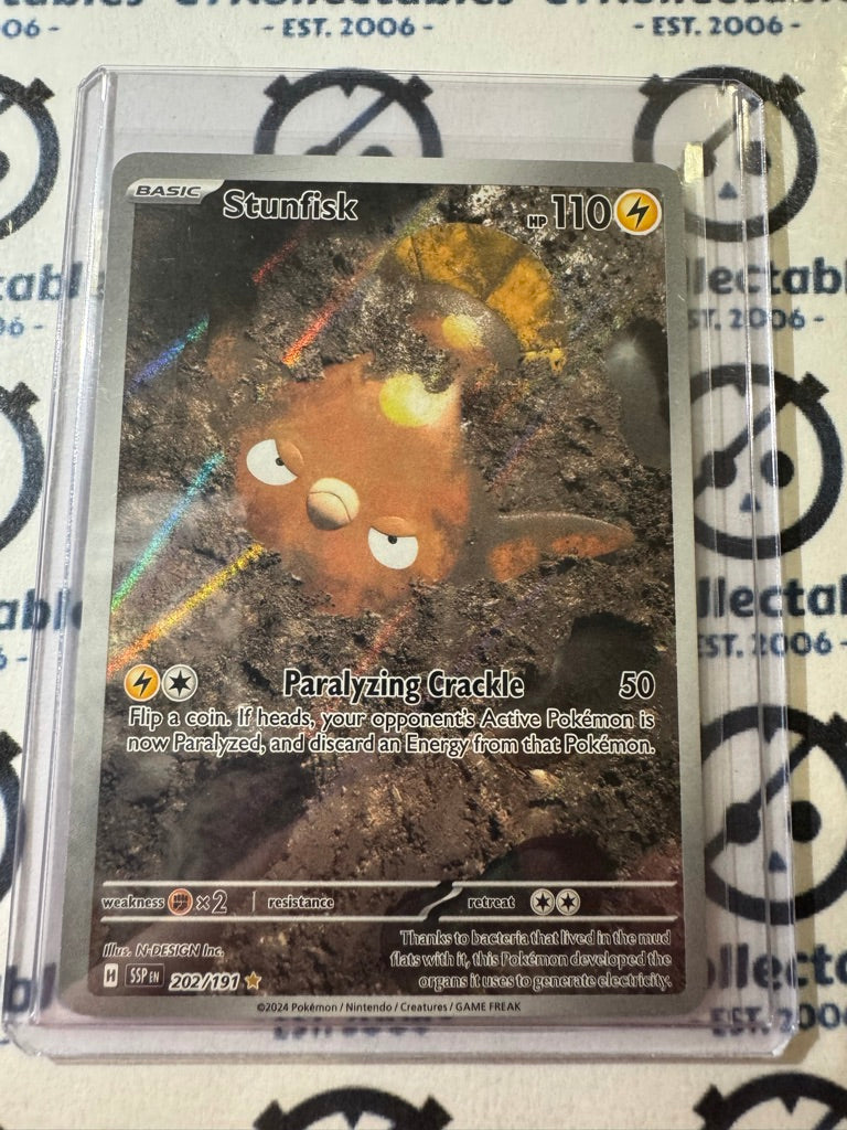 Stunfisk Illustration Rare #202/191 Surging Sparks Pokémon TCG 2024