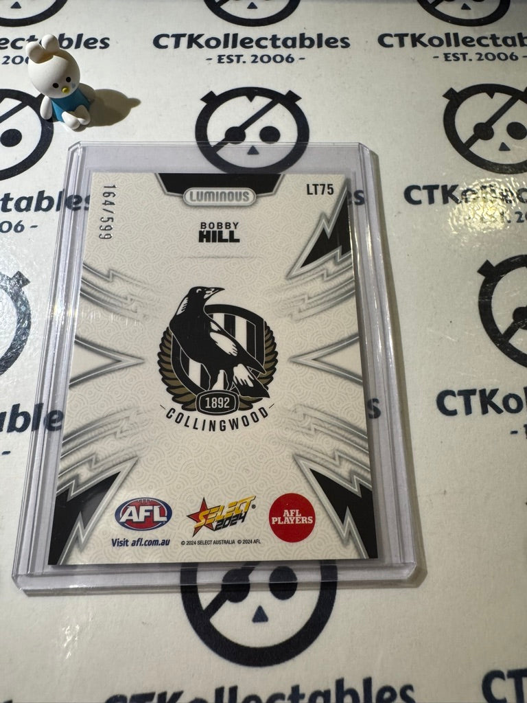 2024 AFL Footy Stars Luminous Lightning Bobby Hill #164/599 Magpies
