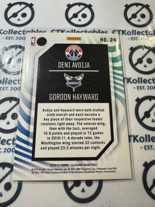 2020-21 NBA Panini Illusions Rookie Reflections Deni Avdija/ Gordon Hayward #24