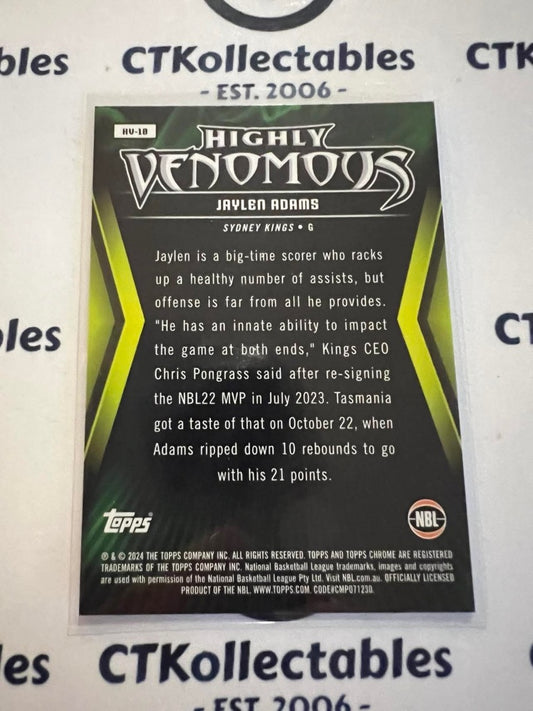 2023-24 Topps NBL Chrome Jaylen Adams Highly Venomous #HV-18 Kings