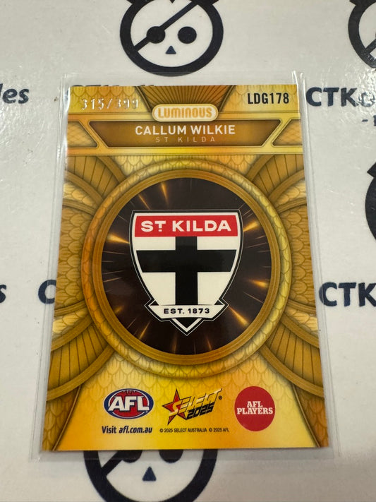 2025 AFL Footy Stars Luminous Callum Wilkie #LDG178 Dragon Scales Gold #315/399