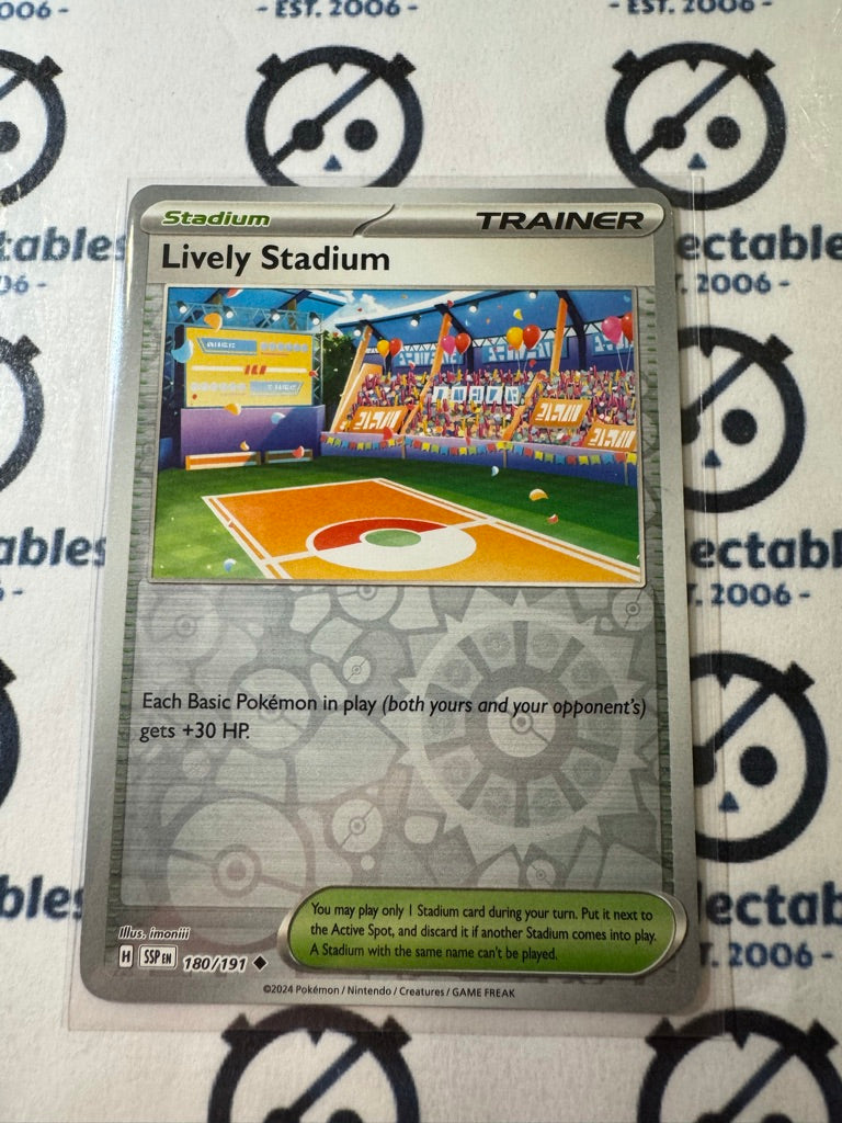Lively Stadium Reverse Holo #180/191 Surging Sparks Pokémon TCG 2024