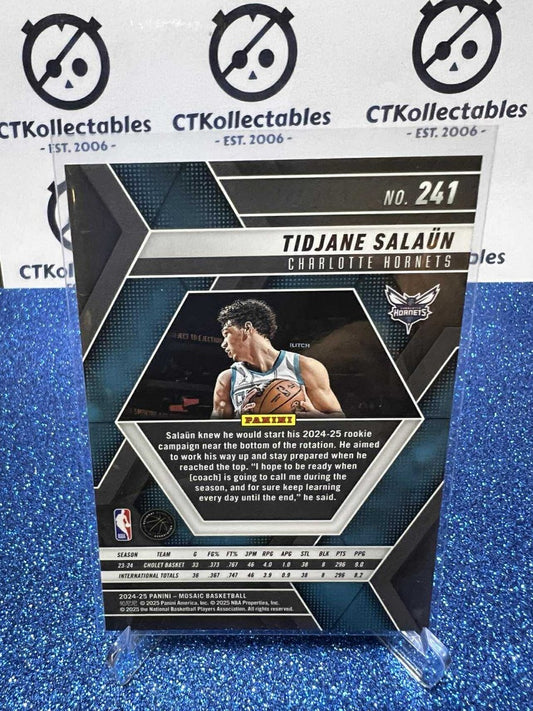 2024-25 Panini Mosaic rookie card #241 Tidjane Salaun Charlotte Hornets