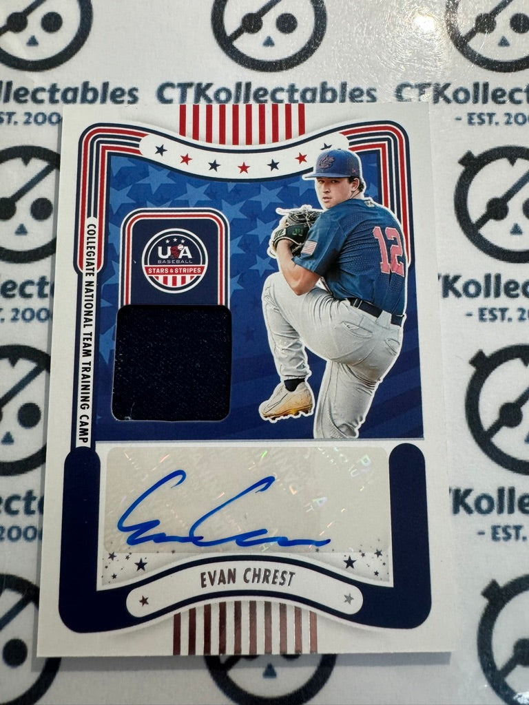 2024 Panini USA Stars & Stripes Evan Chrest Relic Auto SM-EC