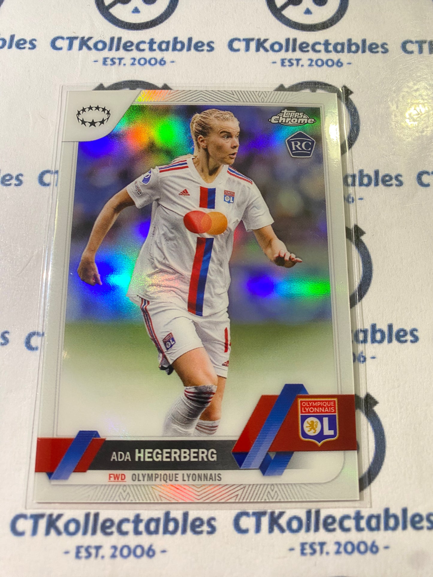 2022-23 Topps Chrome UEFA Women’s Ada Hegerberg Silver Rookie Refrator #100
