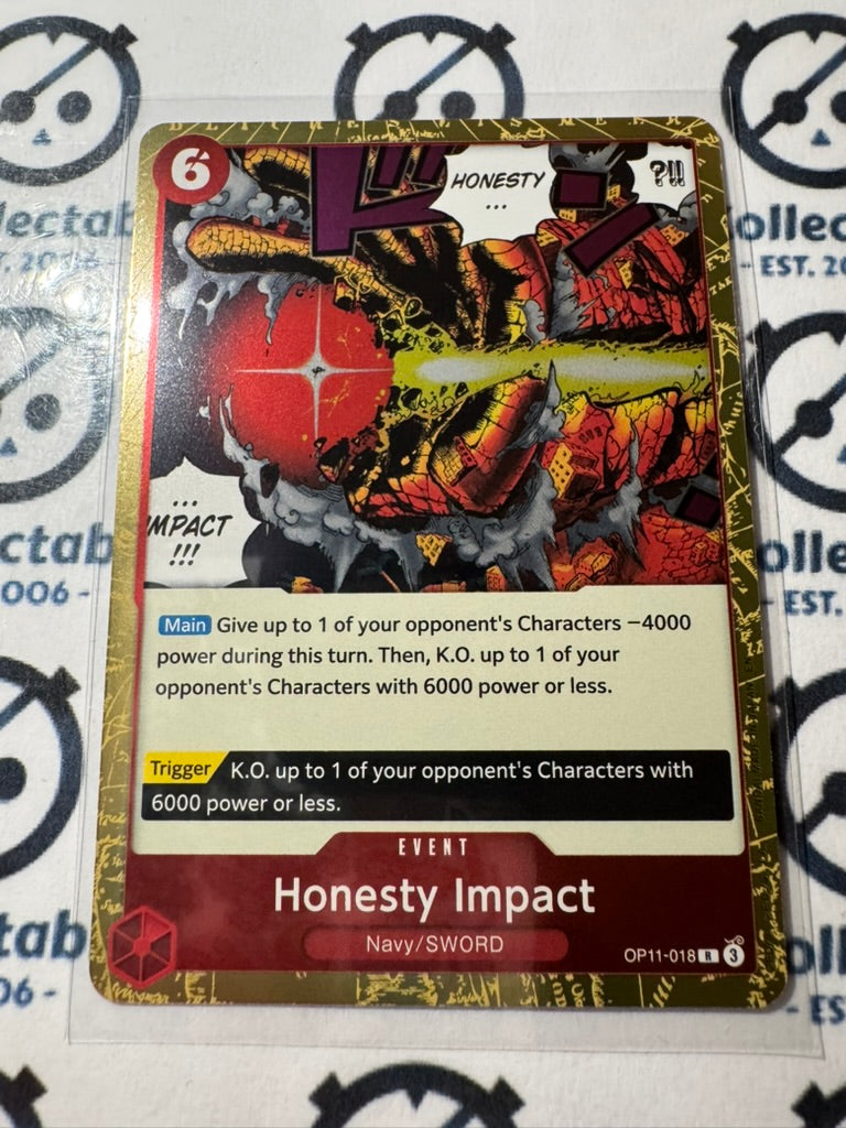 One Piece TCG Honesty Impact OP11-018 R FOIL A Fist of Divine speed NM/M