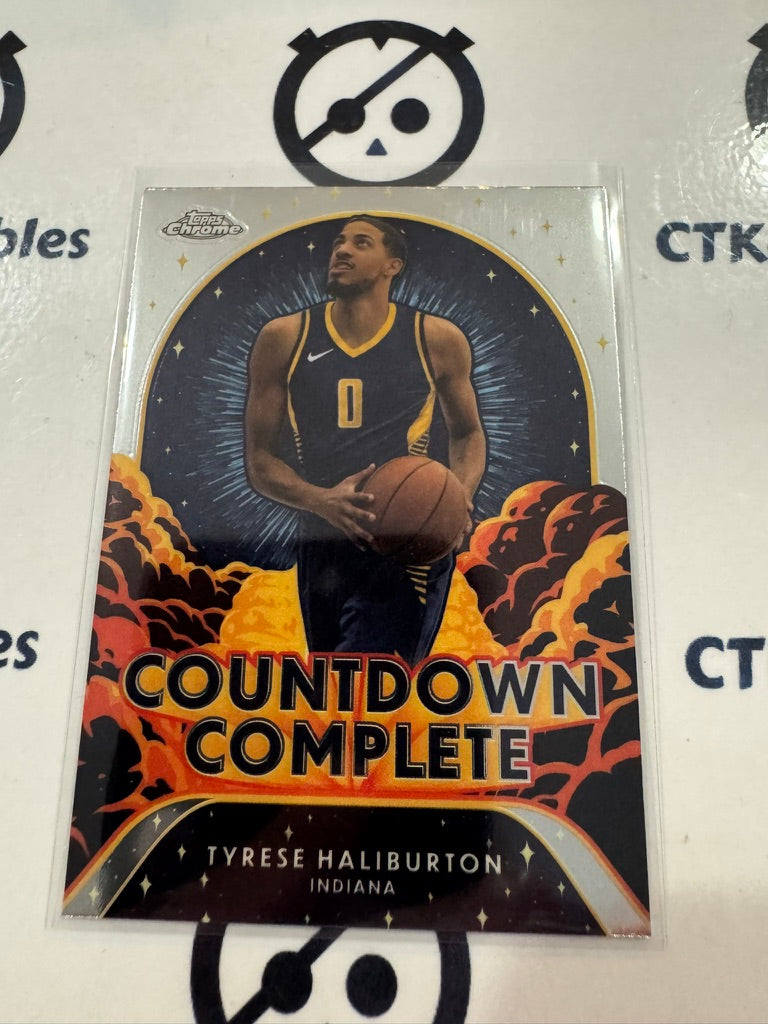 2024/25 Topps NBA Chrome Tyrese Haliburton Countdown Complete #CC-3 Pacers