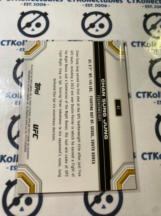 2024 UFC Topps Chrome Chan Sung Jung Sepia Refractor #41