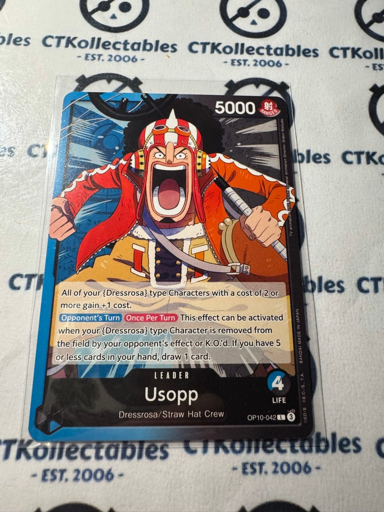 One Piece TCG Usopp Leader Card OP10-042 L Royal Blood NM/M