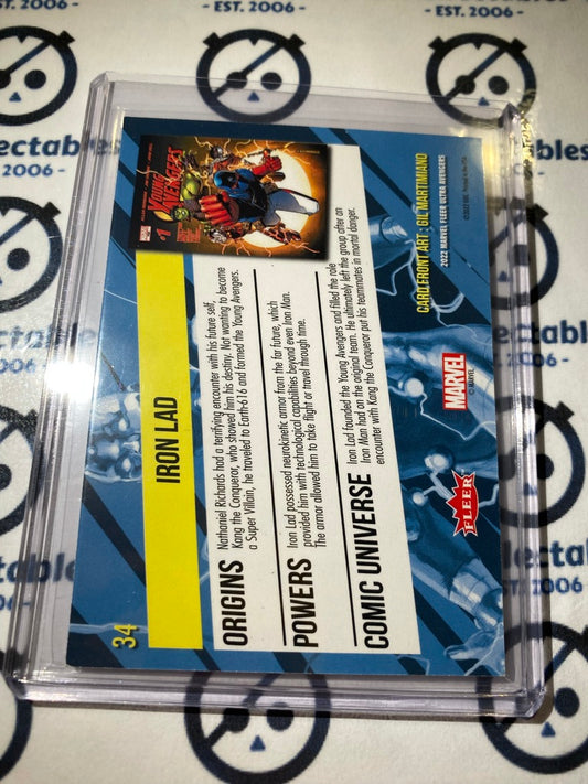 2022 Fleer Ultra Avengers Iron Lad Green Foil Parallel #34 Avengers