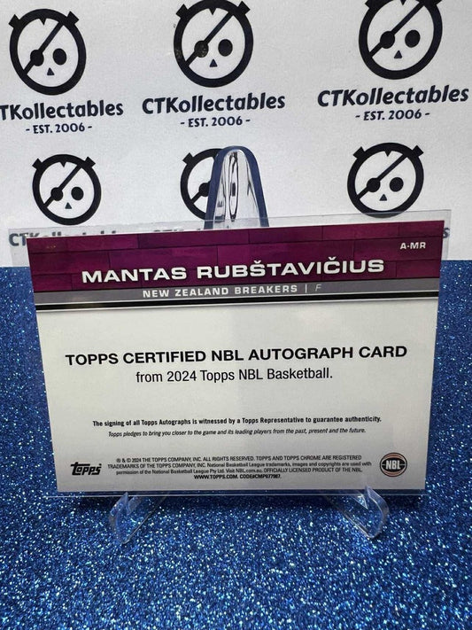 2023-24 Topps Chrome NBL Autograph #A-MR Mantas Rubštavičius Breakers