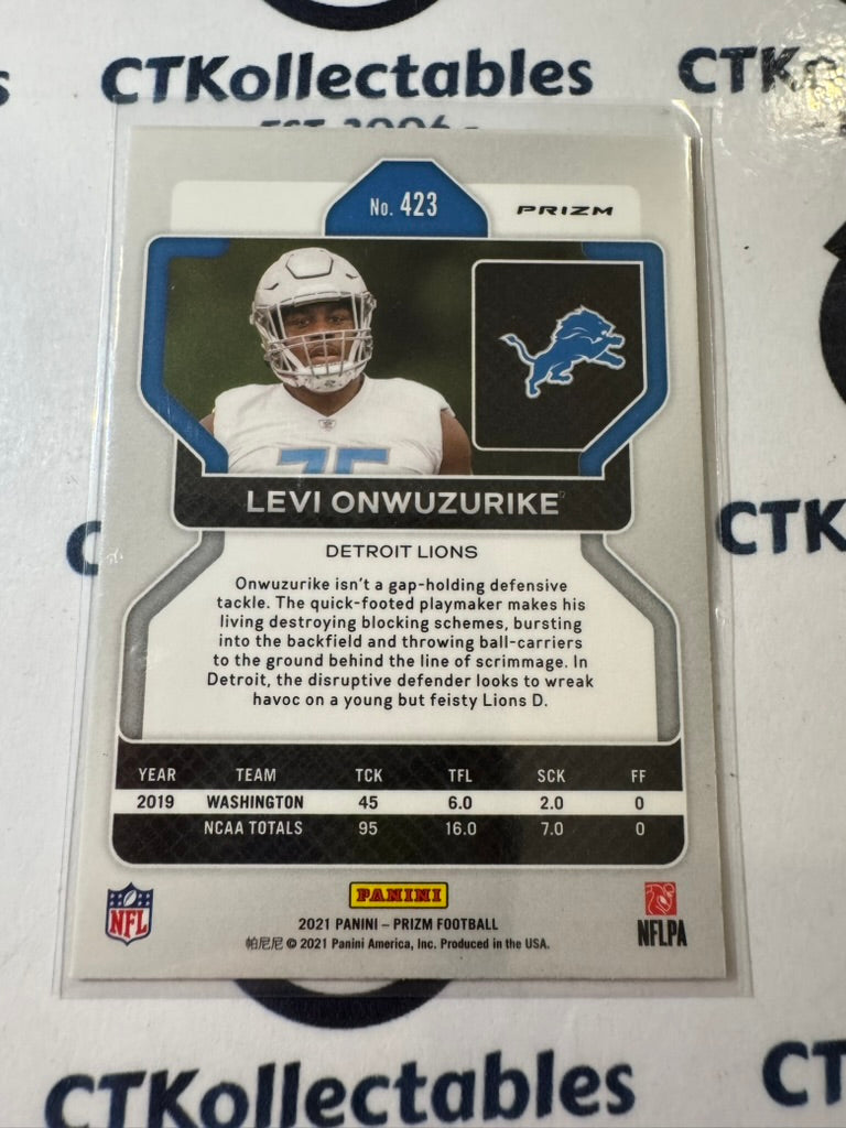 2021 NFL Panini Prizm Red White Blue Prizm #423 Levi Onwuzurike RC