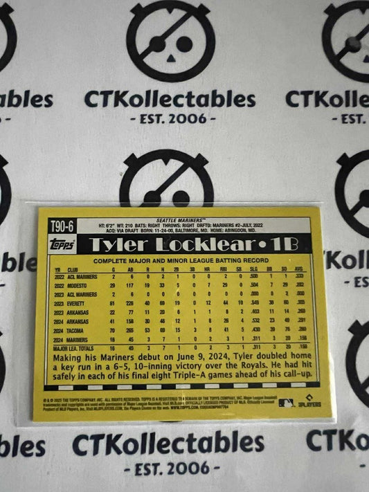 2025 Topps Series 1 Baseball Tyler Locklear Rookie RC T90-6 35th Anniversary