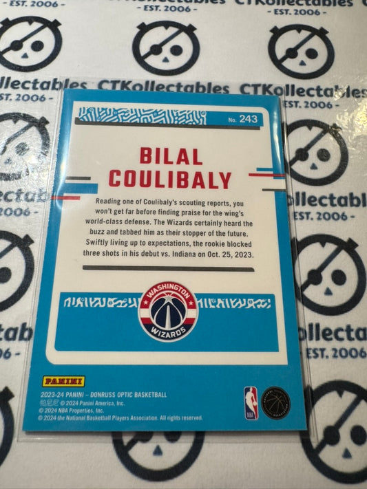 2023-24 NBA Donruss Optic Bilal Coulibaly Rated Rookie #243 Wizards