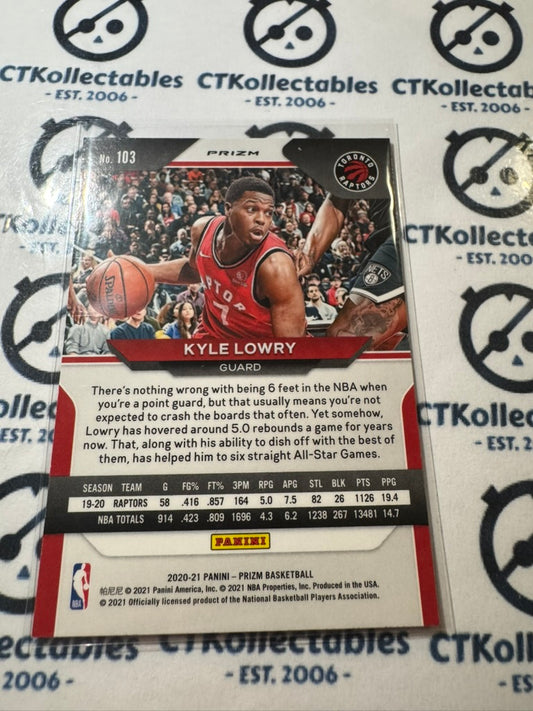 2020-21 NBA Panini Prizm Kyle Lowry Orange Ice Prizm #103 Raptors