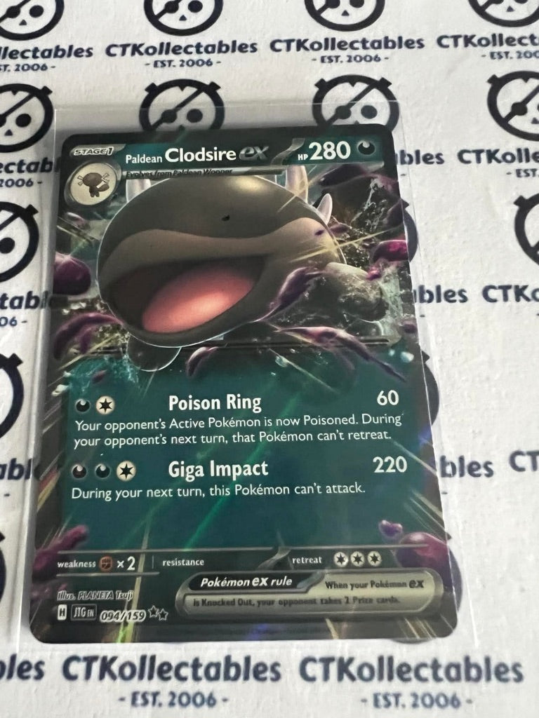 Paldean Clodsire EX Double Rare #094/159 Journey Together Pokemon Card TCG