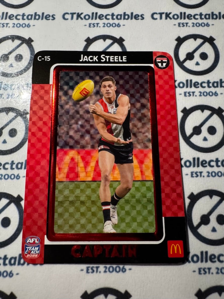 2025 AFL Teamcoach Maccas Captain RED - Jack Steele C-16 Saints