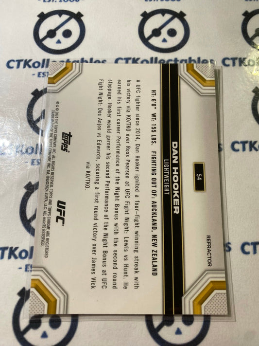 2024 UFC Topps Chrome Dan Hooker Silver Refractor #54