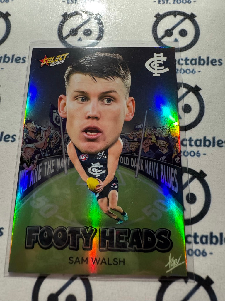2025 AFL Footy Stars Footy Heads Sam Walsh FH17 Blues