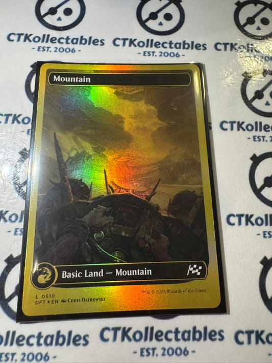 2025 Magic The Gathering AETHERDRIFT Mountain GOLD First Place #0510 DFT ENG