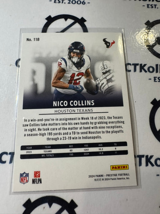 2024 NFL Prestige Dots Xtra Points #118 Nico Collins Houston Texans