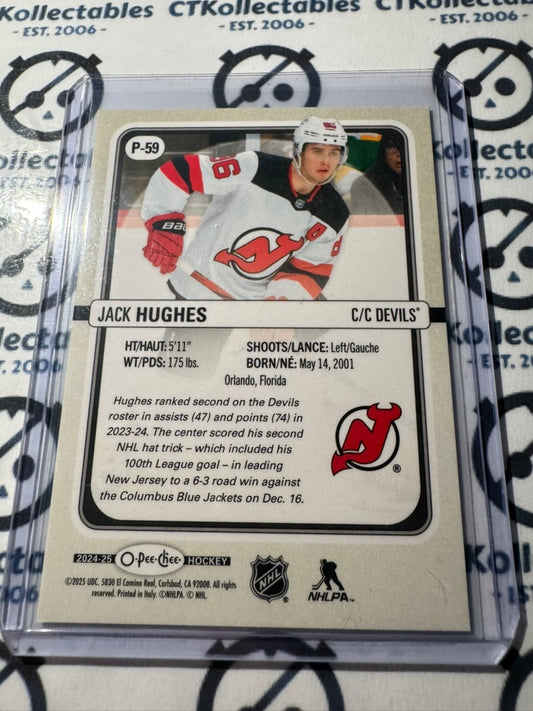 2024-25 O-Pee-Chee Hockey Premier P-59 Jack Hughes, New Jersey Devils