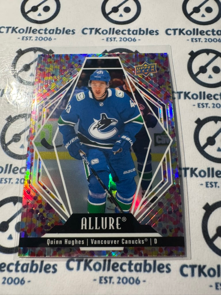 2022-23 Upper Deck NHL Allure Quinn Hughes Glitter Bomb #96 Canucks
