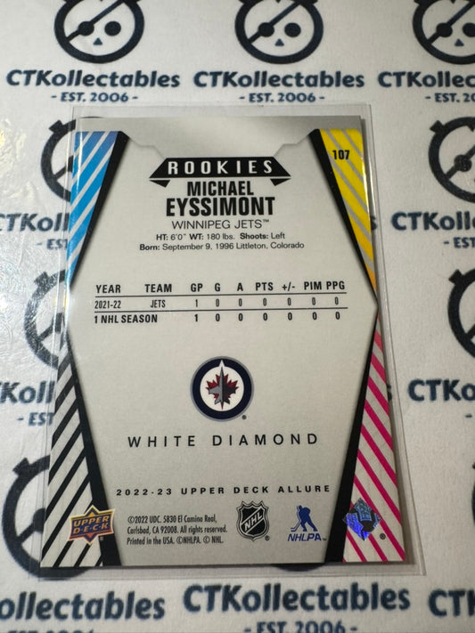 2022-23 Upper Deck Allure Rookies - #107 Michael Eyssimont White Diamond Jets