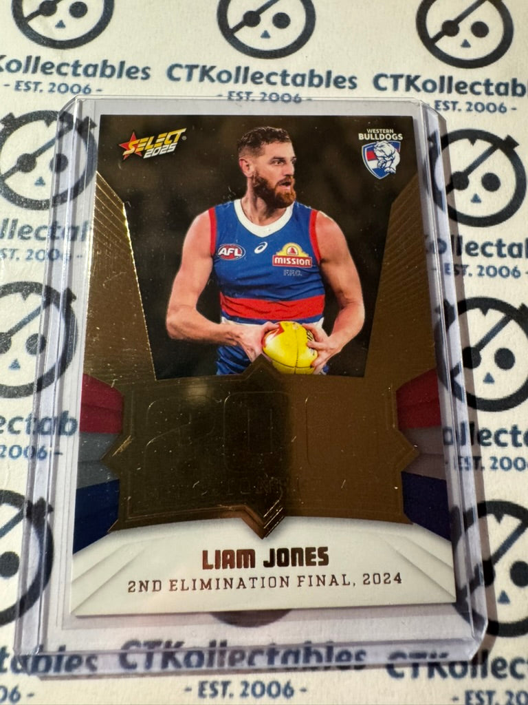 2025 AFL Footy Stars Milestone Hobby Liam Jones Jersey # #019/240 Bulldogs